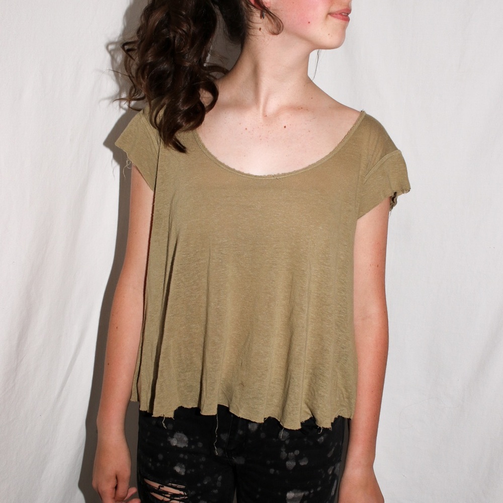 free people flowy open back casual top